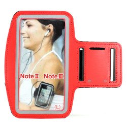 Samsung Galaxy Note 4 3 2 Sports Armband (Red)